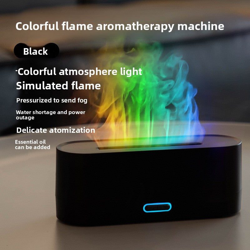 Desktop 7-Color Simulated Flame Aromatherapy Diffuser
