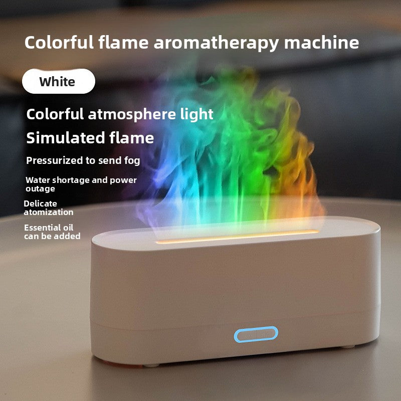Desktop 7-Color Simulated Flame Aromatherapy Diffuser