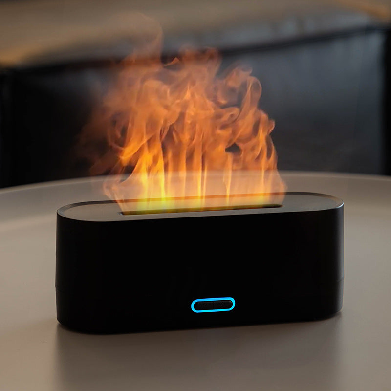 Desktop 7-Color Simulated Flame Aromatherapy Diffuser